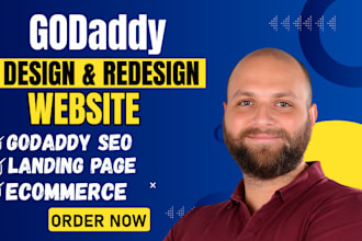 develop, redesign, customize godaddy website, godaddy ecommerce website page SEO