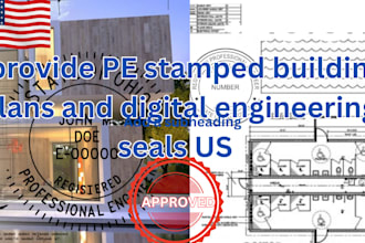 provide pe stamped building plans and US  engineering stamp within 24hrs