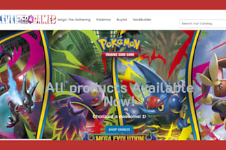 design pokemon website pokemon trading card trading card store tcg anime store