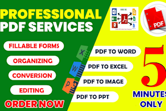 do a professional fillable PDF form add watermark in an hour