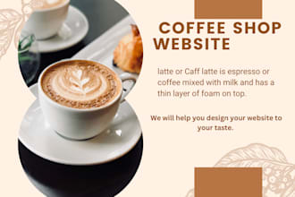 create coffee shop website, coffee reservation, wordpress coffee website