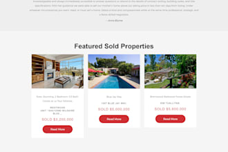 design responsive real estate website, property listing with mls