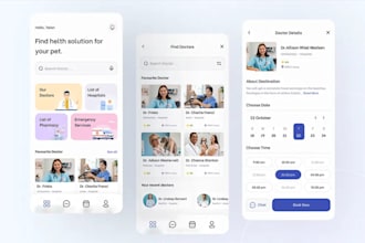 develop ai veterinary doctor pet care app, ai medical appointments booking app
