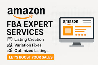 create amazon product listing and variation or fix amazon listing