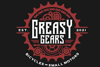 design flawless bicycle small motor mechanic logo