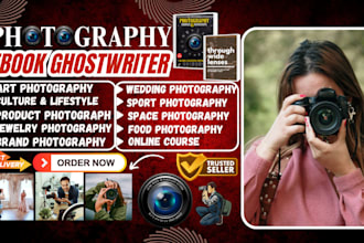 write your photography ebook and online course on food, art, travel and sports