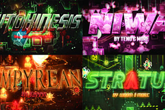 create a geometry dash thumbnail in your preferred style