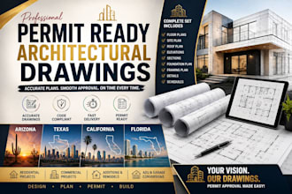do city permit ready architectural plans for houston texas california florida
