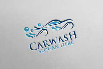 design eye catching auto detailing, car wash automotive logo