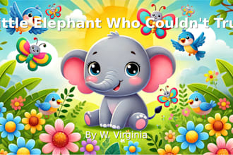 turn your story into a colorful children picture book PDF or ebook