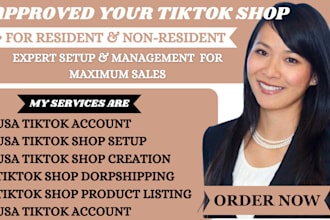 create USA tiktok shop usa tiktok account for non resident and resident