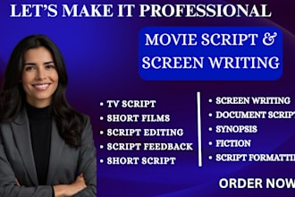 ghostwrite movie script writing screenplay screenwriting tv series film script