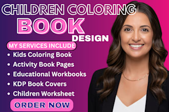 design kids coloring book interior book cover for amazon kdp children ebook  kdp
