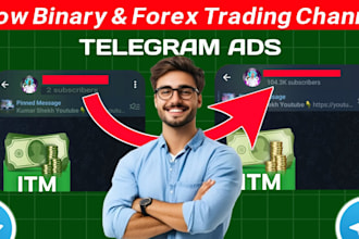 grow forex telegram channel to 9m subscriber run telegram ads telegram promotion