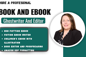 developmental book editor KDP ghost book writer self help book proofread format