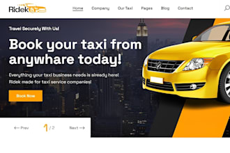 build taxi booking website, chauffeur, limousine and vtc booking website