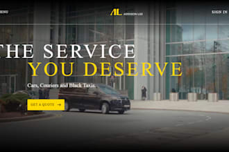 design taxi booking website, chauffeur website,vtc website and limousine website