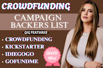 generate active crowdfunding backers list for kickstarter indiegogo gofundme