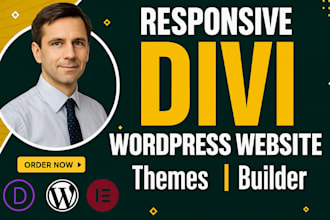 design responsive wordpress website with divi theme and divi builder