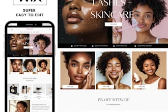 design or redesign your stunning wix cosmetics website or beauty website design