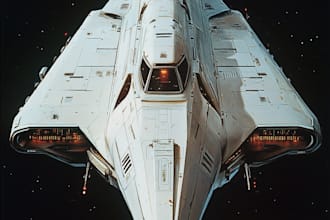 do a sci fi or cyberpunk spaceship design