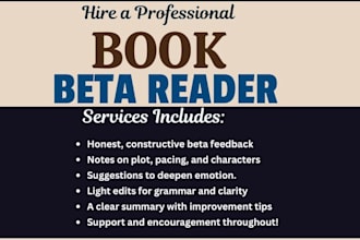 beta read, critique, line edit your historical, cozy mystery, sci fiction