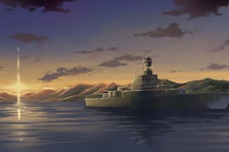 draw background art in anime style for visual novel, game and streaming