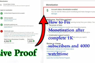 fix youtube monetization issues, reused content issues, adsense problem