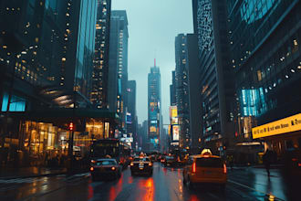make a illustration of futuristic cyberpunk city