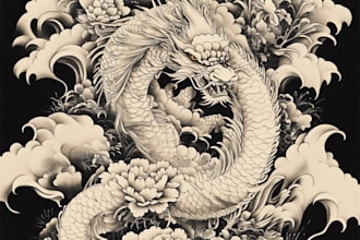 draw a unique and professional japanese tattoo design