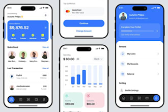 develop a secure blockchain banking app with wallet and transaction features