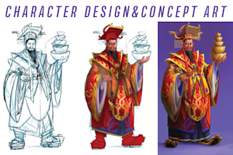 draw a fantasy character portrait illustration for you