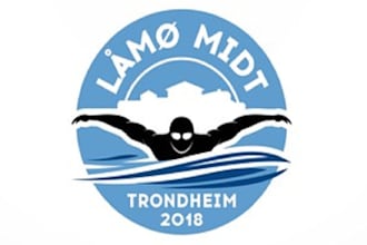 design professional powerful swim meet logo