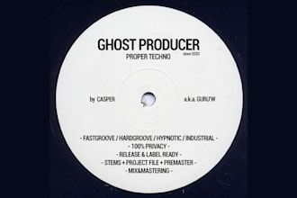 groove techno ghost producer, professional custom tracks