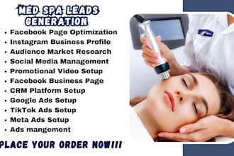 med spa leads facial treatment leads  med spa facebook ads med spa google ads
