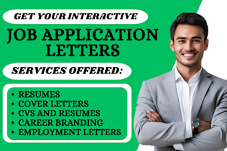polish your  job application letters,cv ,resume,  branding, employment letters