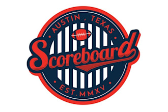 design monogram particular score board logo