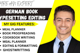 german book typesetting editing kdp layout for epub hardcover format
