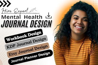 create journal planner mental health journal etsy kdp journal or canva workbook