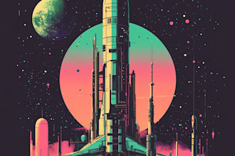 design a sci fi spaceship concept art for you