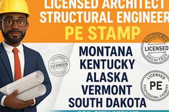 license architect structure engineer pe stamp montana, kentucky for city pe