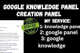 set up a verified google knowledge panel for individual , brand or company