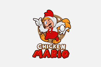 design elegant super mascot chicken brand logo