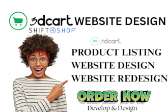 setup fix bugs 3dcart shift4shop ecommerce store website design upload products