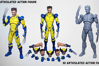 3d articulated model 3d action figure 3d bjd dummy figure, 3d custom model print