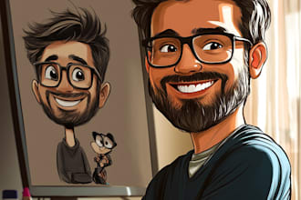 design mascot, caricature logo,cartoon portrait