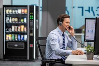do cold calling for vending machine and atm placements, appointment setting VA