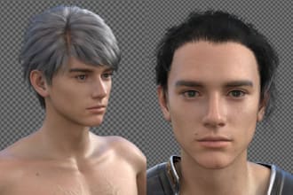 create 3d realistic metahuman game character model xgen design ue5 daz 3d maya
