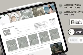design powerful notion templates for business, productivity, or for personal