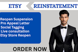 write an appeal letter for your etsy account suspension to reinstate it back